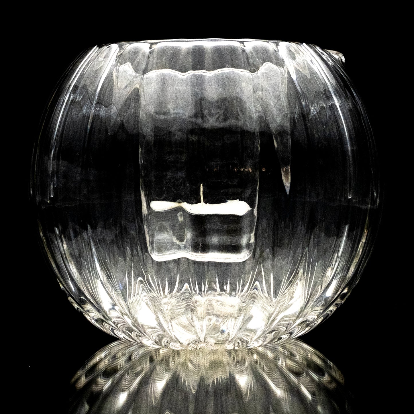 Optical Bubble Lite Small Ribbed - Tealight Candle Holder - BLO1S