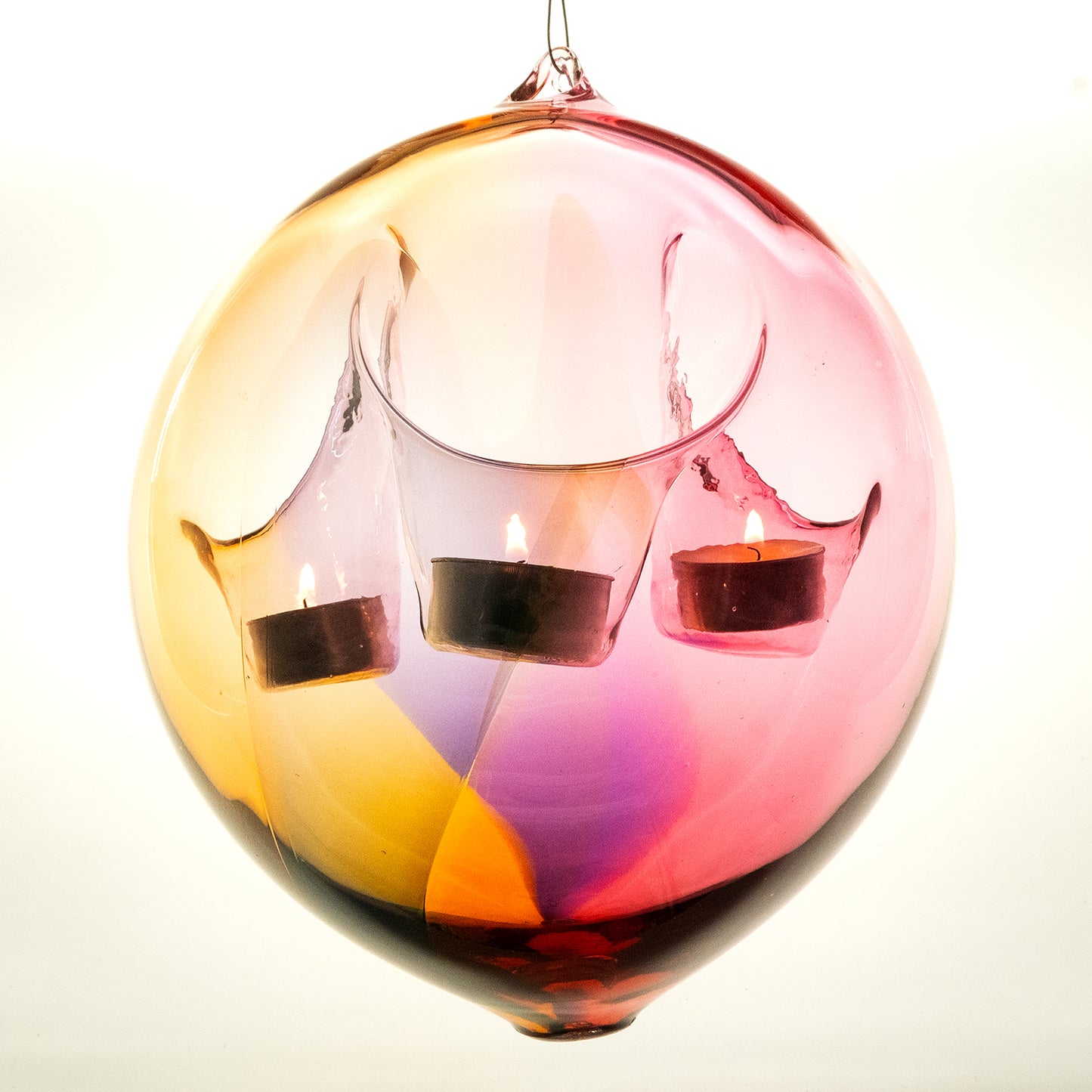 FREE SHIPPING - Unreal Bubble Lite Swinger - Hanging 3 Tealight Candle Holder - HSBL3